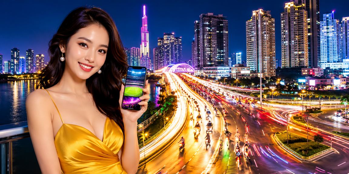 Màn hình neon sôi động về đêm tại TP Hồ Chí Minh khi chơi game trực tuyến